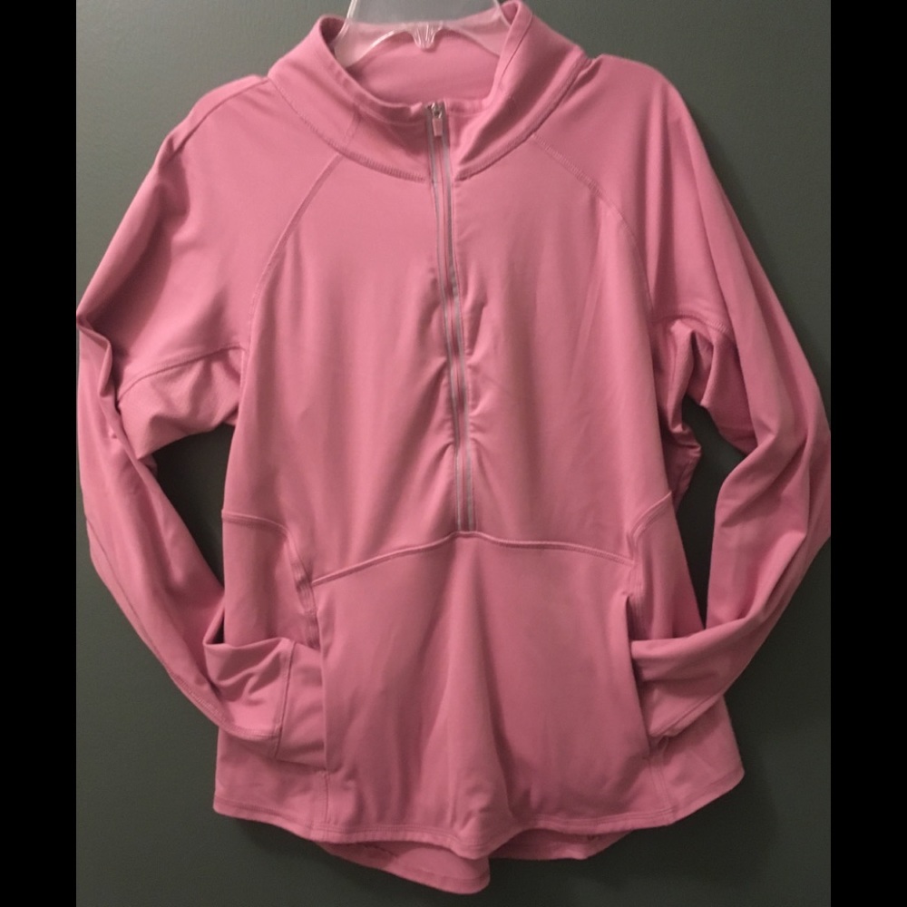 Rose colored athletics shirt size xl
